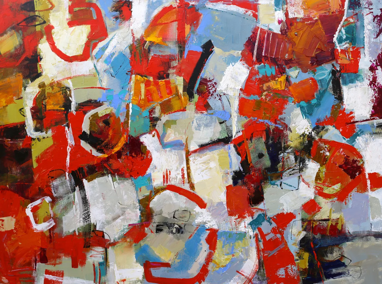 Contemporary Abstract Painting Modern Art Colorful Abstract